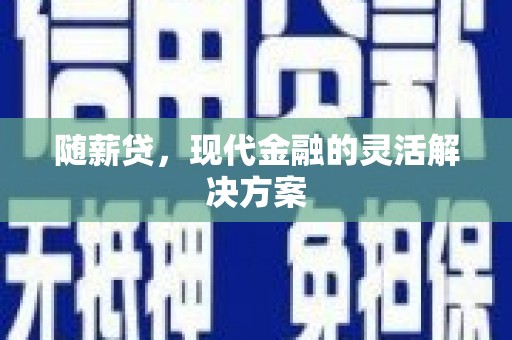 锡林浩特随薪贷，现代金融的灵活解决方案