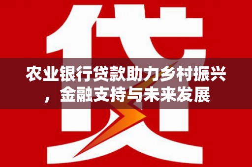 锡林浩特农业银行贷款助力乡村振兴，金融支持与未来发展