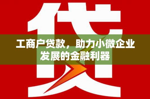 锡林浩特工商户贷款，助力小微企业发展的金融利器