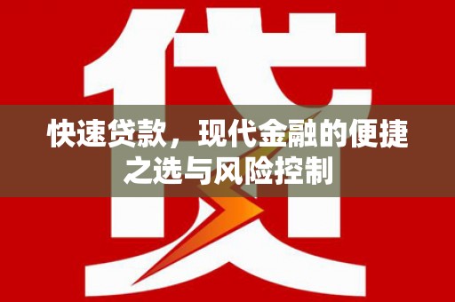 锡林浩特快速贷款，现代金融的便捷之选与风险控制