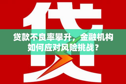 锡林浩特贷款不良率攀升，金融机构如何应对风险挑战？