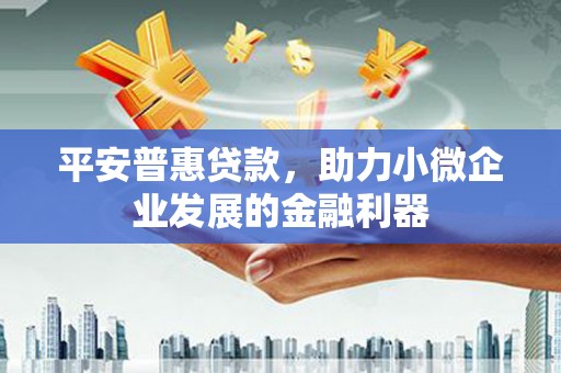 锡林浩特平安普惠贷款，助力小微企业发展的金融利器