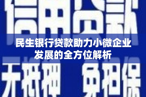 锡林浩特民生银行贷款助力小微企业发展的全方位解析