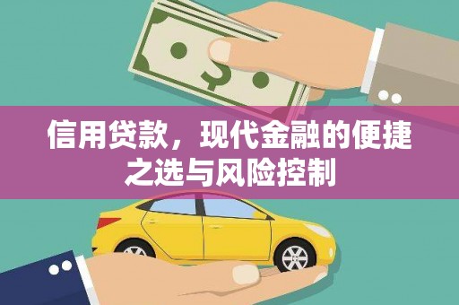 锡林浩特信用贷款，现代金融的便捷之选与风险控制