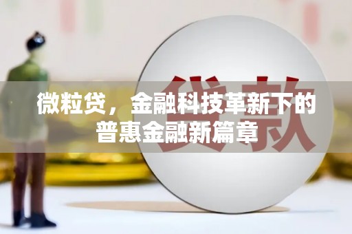 锡林浩特微粒贷，金融科技革新下的普惠金融新篇章