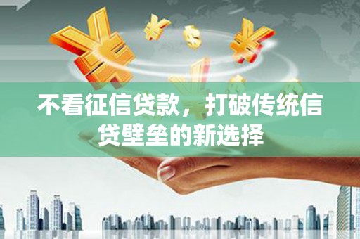 锡林浩特不看征信贷款，打破传统信贷壁垒的新选择