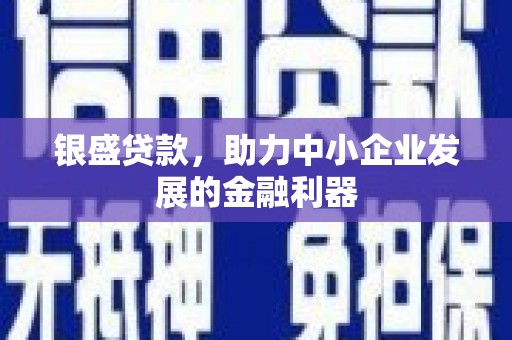 锡林浩特银盛贷款，助力中小企业发展的金融利器