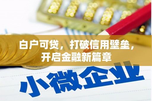 锡林浩特白户可贷，打破信用壁垒，开启金融新篇章