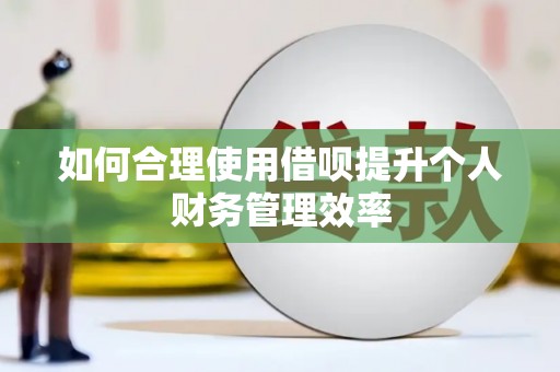 锡林浩特如何合理使用借呗提升个人财务管理效率