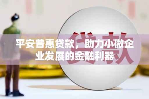 锡林浩特平安普惠贷款，助力小微企业发展的金融利器