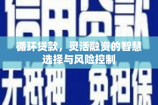 锡林浩特循环贷款，灵活融资的智慧选择与风险控制