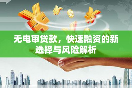锡林浩特无电审贷款，快速融资的新选择与风险解析