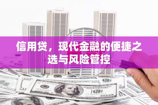 锡林浩特信用贷，现代金融的便捷之选与风险管控