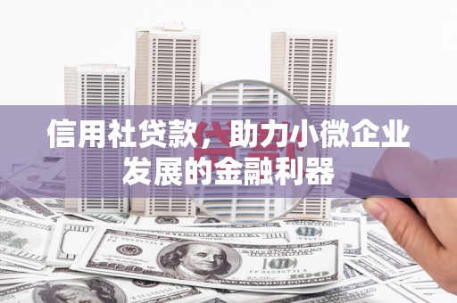 锡林浩特信用社贷款，助力小微企业发展的金融利器