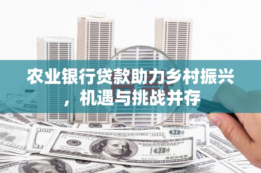 锡林浩特农业银行贷款助力乡村振兴，机遇与挑战并存