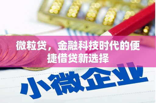 锡林浩特微粒贷，金融科技时代的便捷借贷新选择